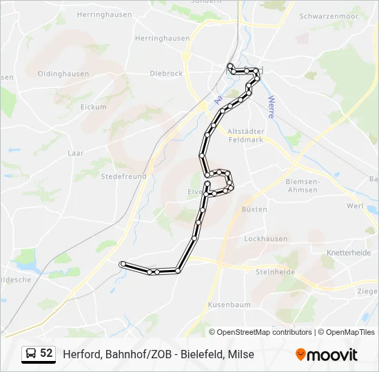 52 Bus Line Map