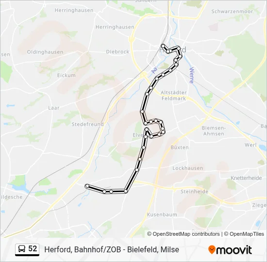 52 Bus Line Map