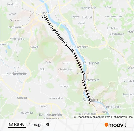 RB 48 Bus Line Map