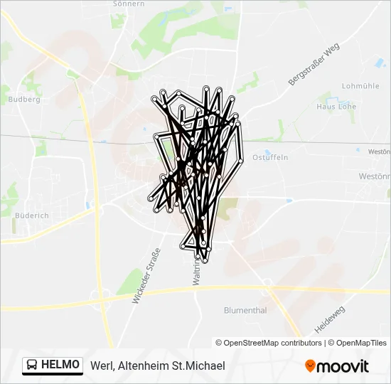 HELMO Bus Line Map