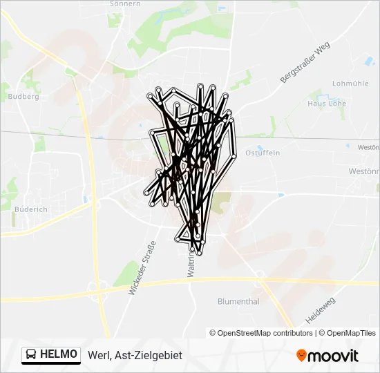 HELMO Bus Line Map