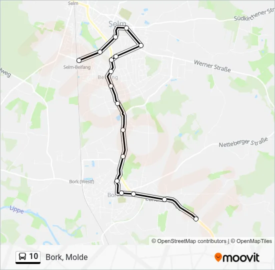 10 Bus Line Map