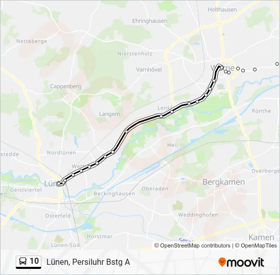 Buslinie 10 Karte