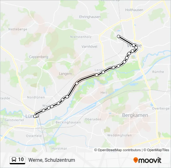 Buslinie 10 Karte
