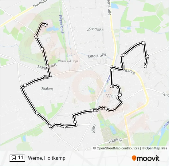 11 Bus Line Map