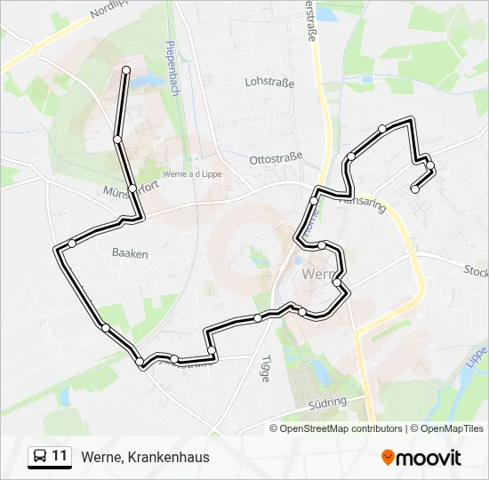 11 Bus Line Map
