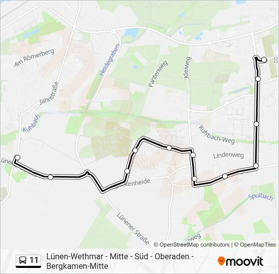 11 Bus Line Map