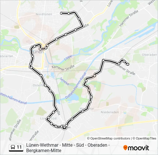 11 Bus Line Map