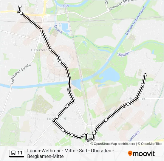 11 Bus Line Map