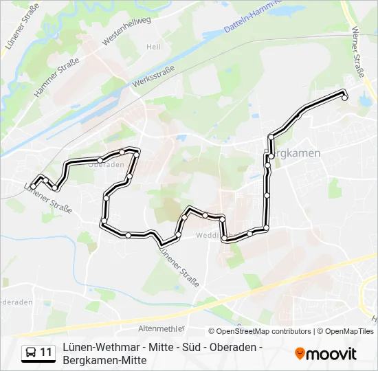 11 Bus Line Map