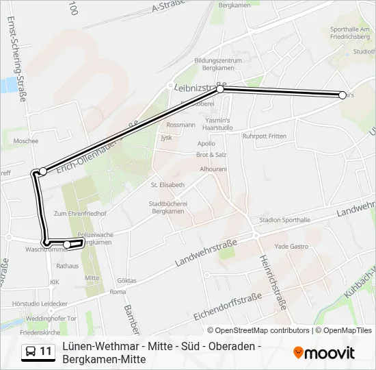 11 Bus Line Map