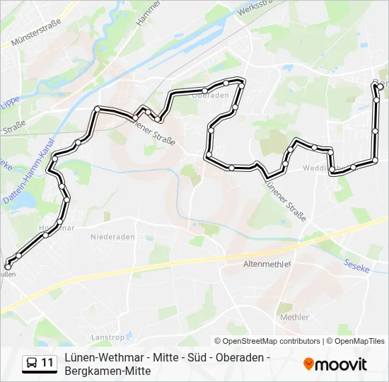 11 Bus Line Map