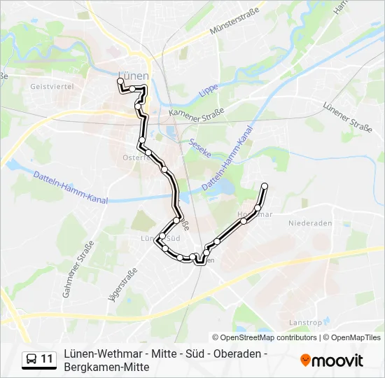 11 Bus Line Map