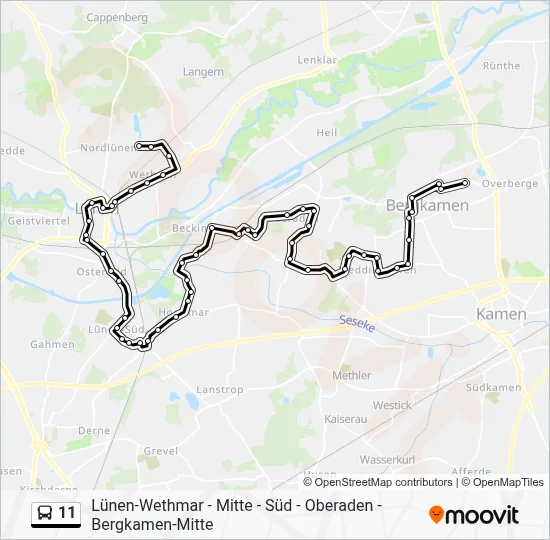 11 Bus Line Map