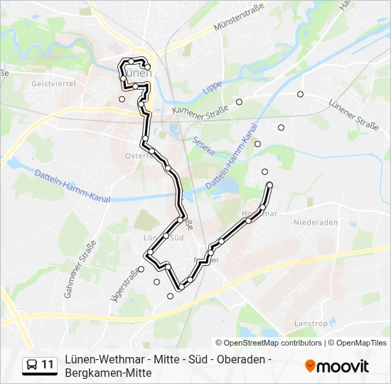 11 Bus Line Map