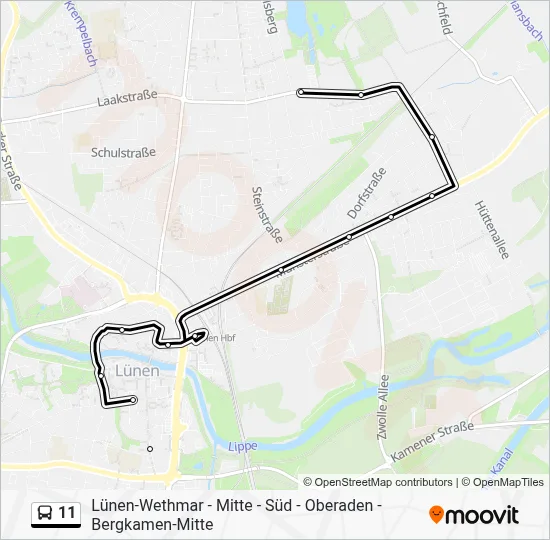 11 Bus Line Map