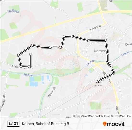 21 Bus Line Map