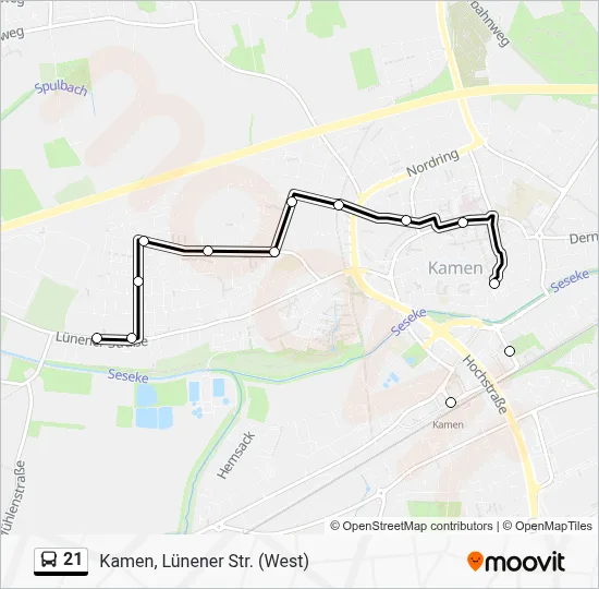 Buslinie 21 Karte
