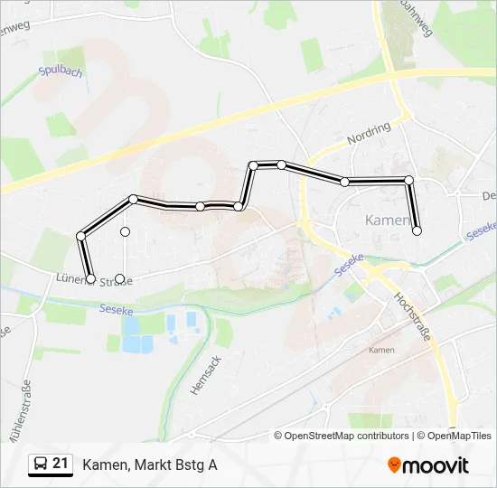 21 Bus Line Map