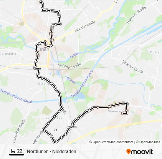 22 Bus Line Map