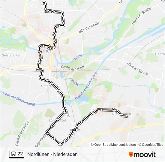 22 Bus Line Map