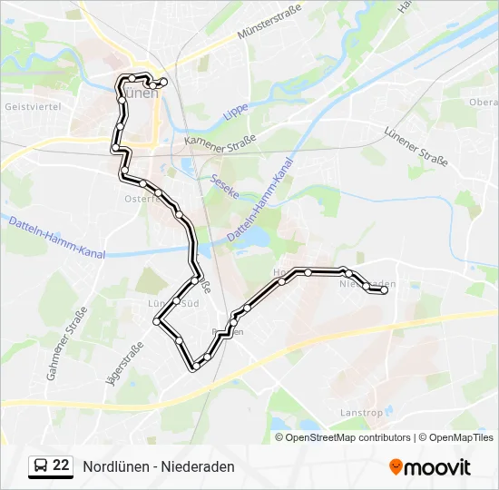 22 Bus Line Map