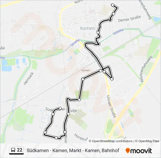 22 Bus Line Map