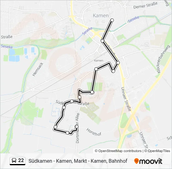22 Bus Line Map
