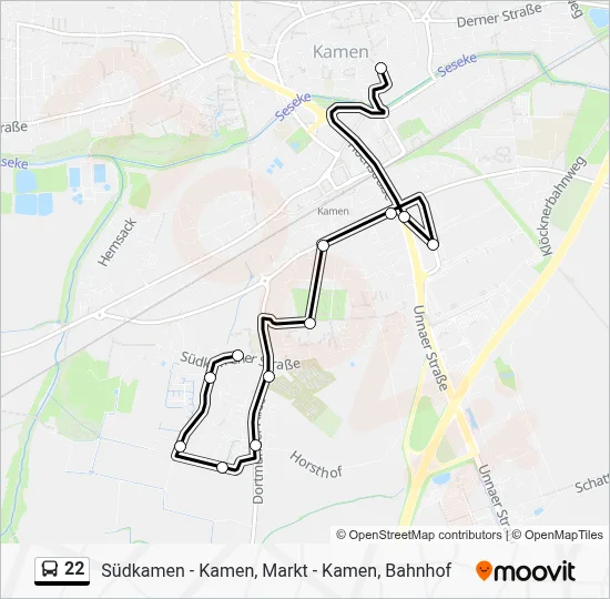 22 Bus Line Map