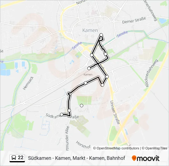 22 Bus Line Map