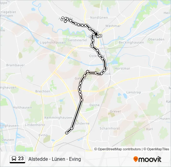 23 Bus Line Map