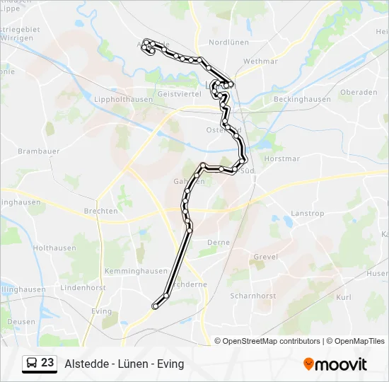 23 Bus Line Map
