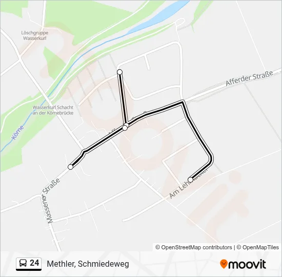 Buslinie 24 Karte