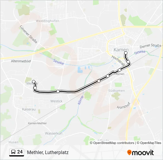 Buslinie 24 Karte