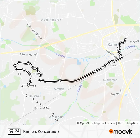 Buslinie 24 Karte
