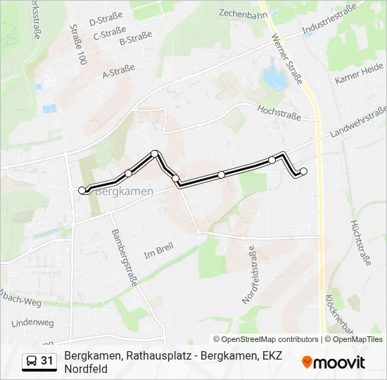 31 Bus Line Map