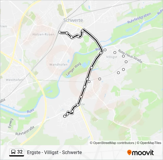 32 Bus Line Map