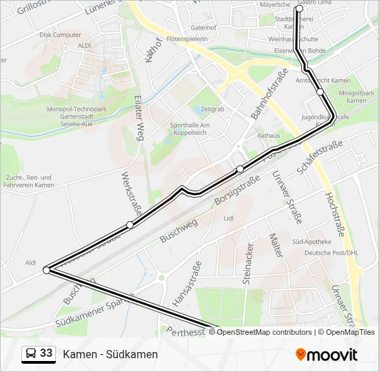 33 Bus Line Map