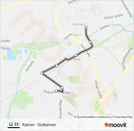 33 Bus Line Map