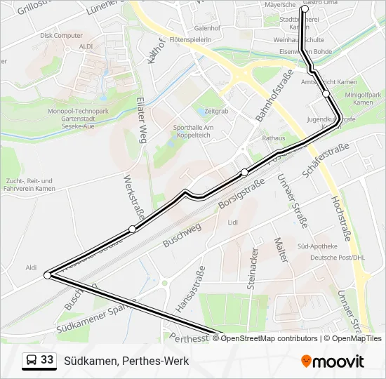 33 Bus Line Map