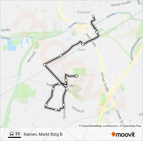 33 Bus Line Map