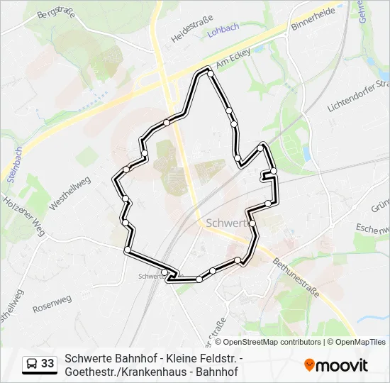 33 Bus Line Map