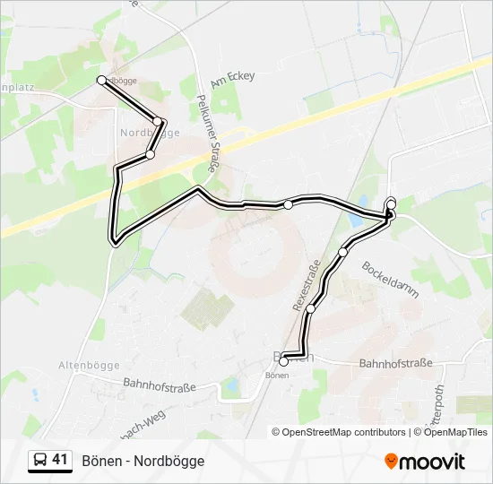 41 Bus Line Map