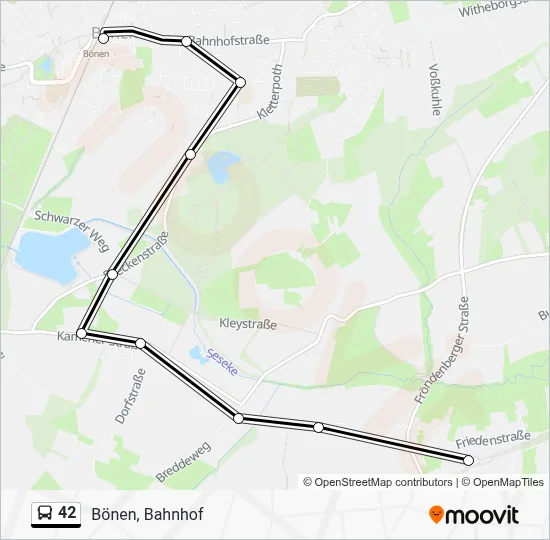 42 Bus Line Map
