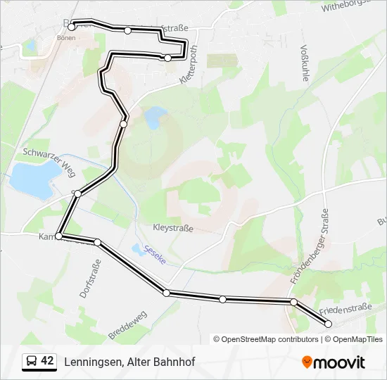 42 Bus Line Map