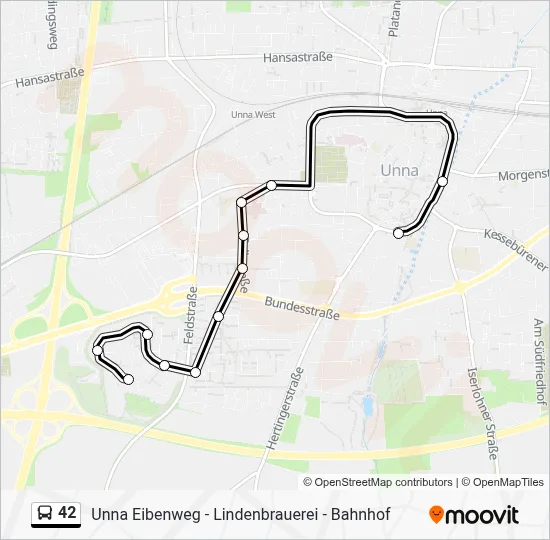 42 Bus Line Map
