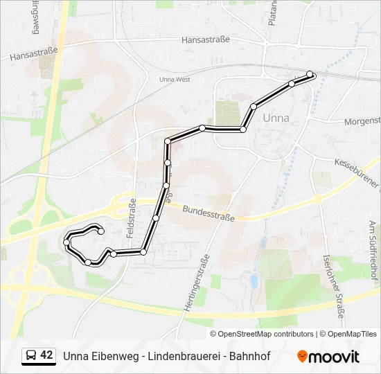42 Bus Line Map