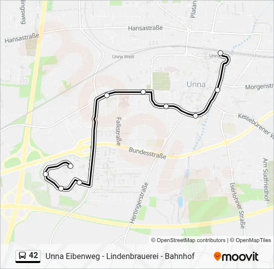 42 Bus Line Map