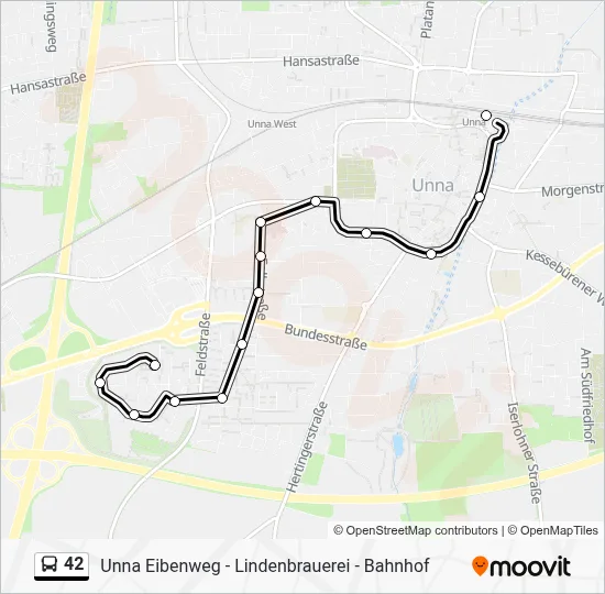 42 Bus Line Map