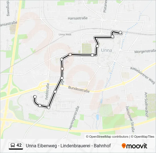 42 Bus Line Map
